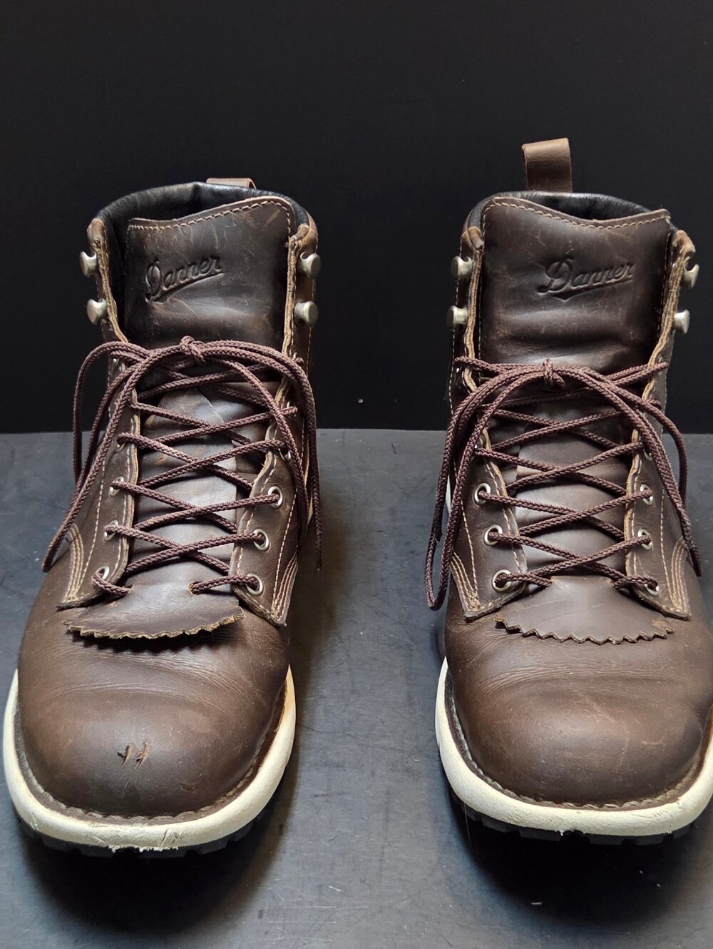 Danner Logger 917 Mens Boots Chocolate Chip Brown Size 9.5 Vibram Soles. 0209